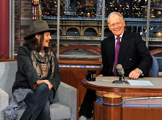 Johnny Depp, David Letterman Johnny Depp, David Letterman